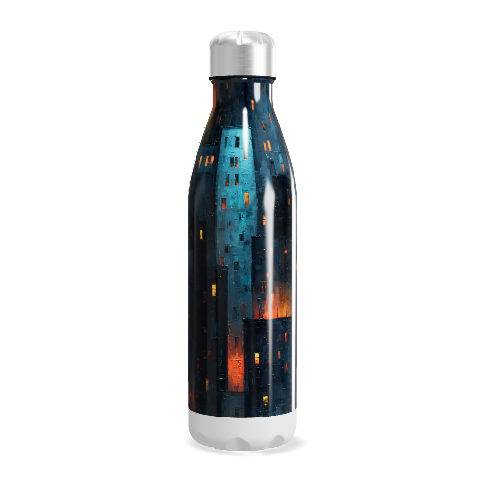 Garrafa Inox - Estampa Noturna Urbana