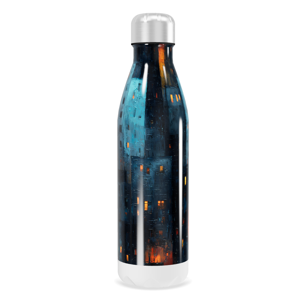 Garrafa Inox - Estampa Noturna Urbana