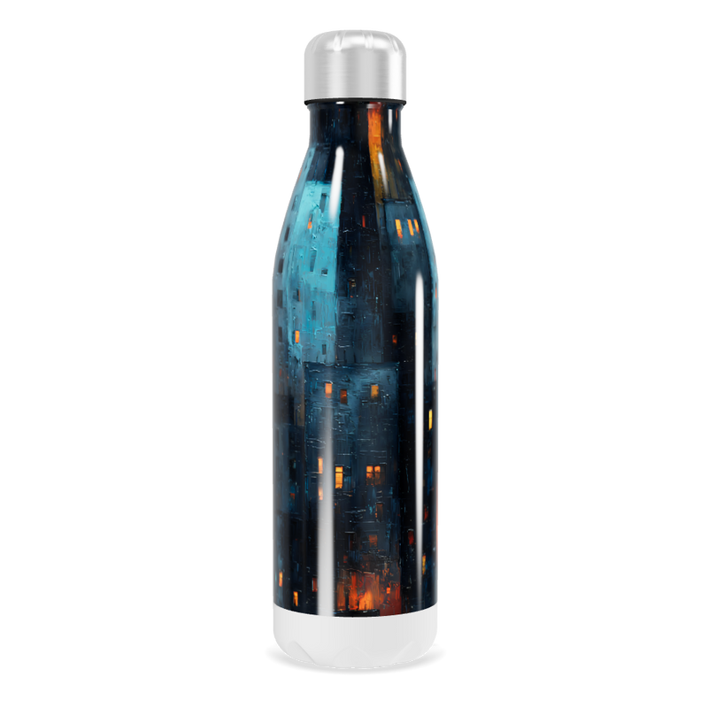 Garrafa Inox - Estampa Noturna Urbana