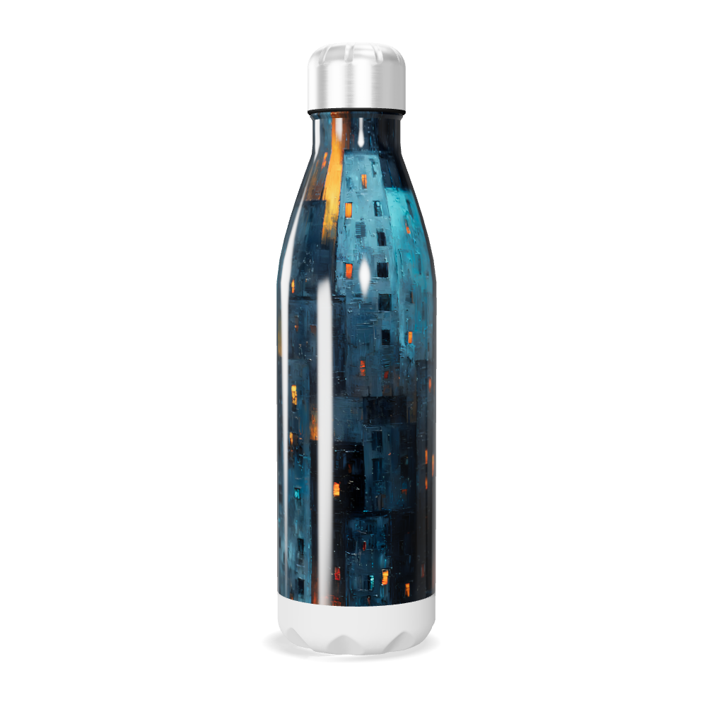 Garrafa Inox - Estampa Noturna Urbana