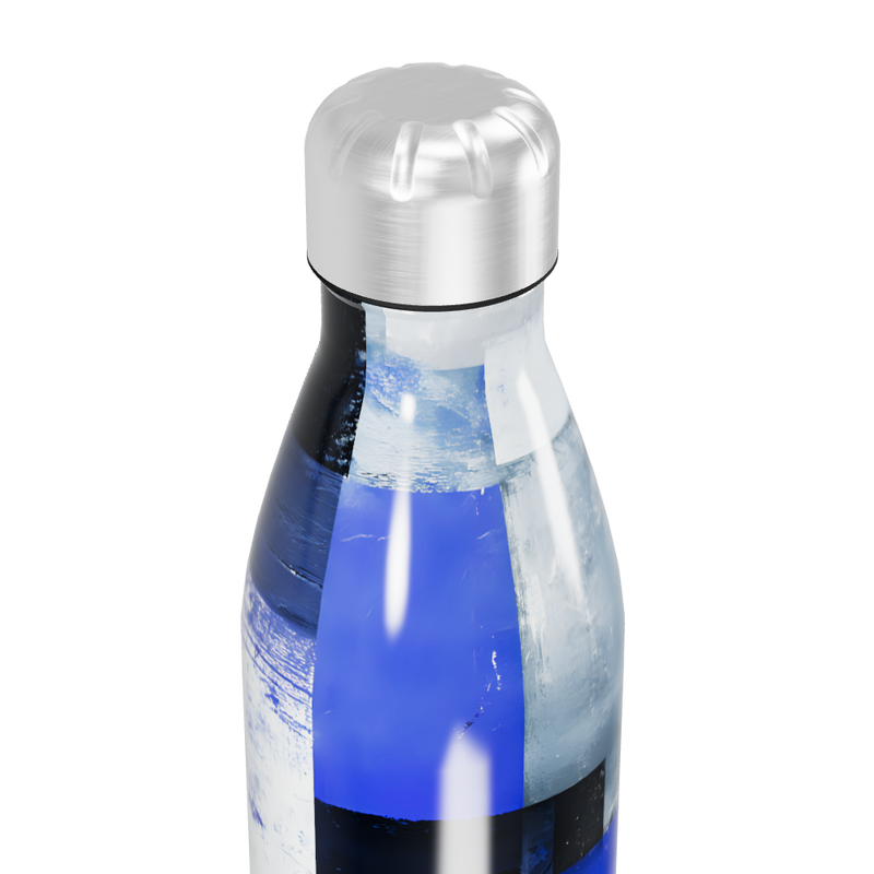 Garrafa Inox - Azul com Estampa Moderna