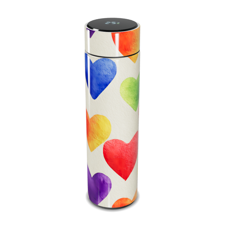 Garrafa Térmica Touch - Corações Coloridos
