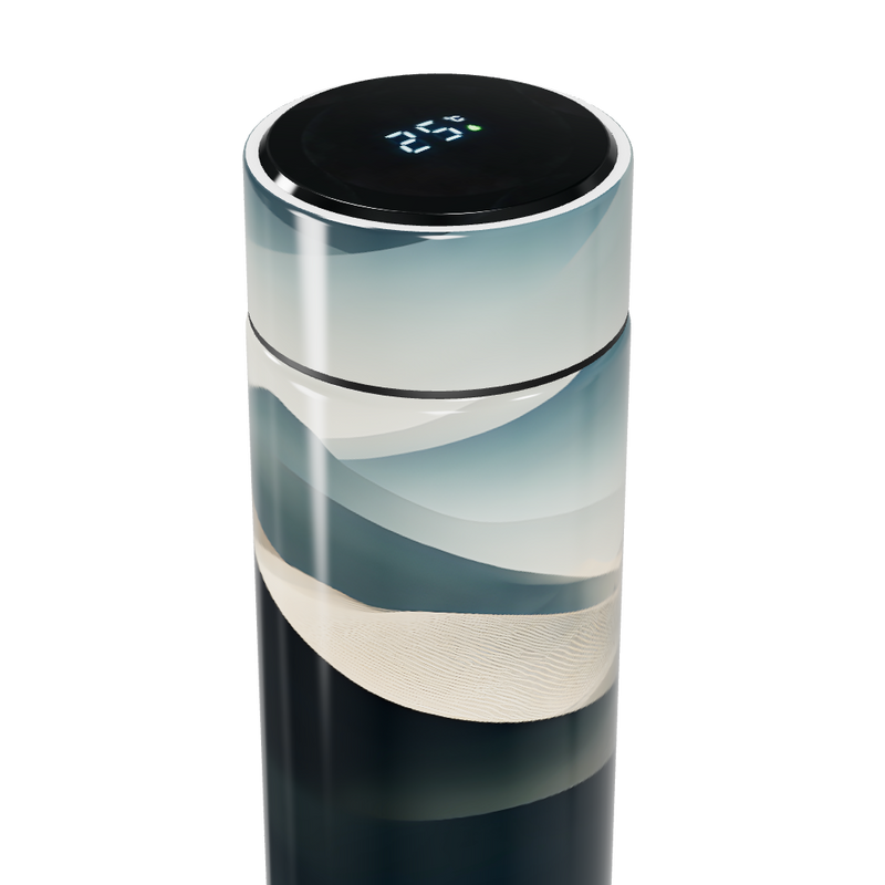 Garrafa Térmica Touch - Design Paisagem Azul