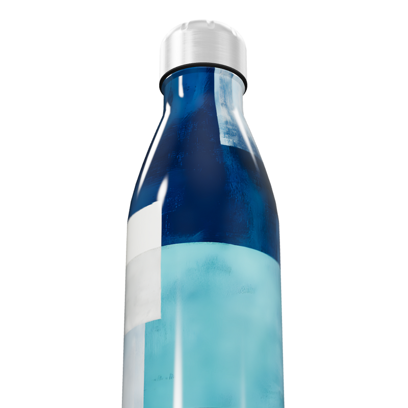Garrafa Inox - Estampa Azul e Branca