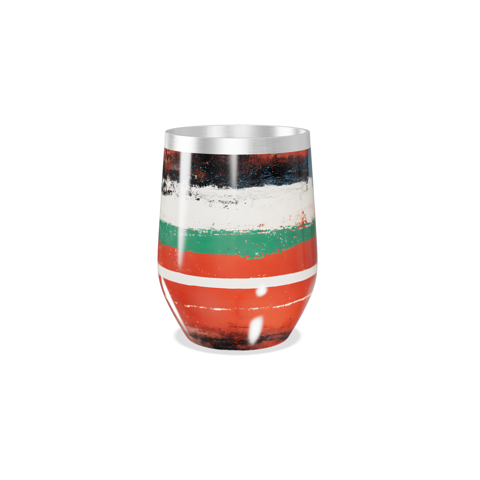 Copo Térmico Slim - Listras Coloridas Vintage