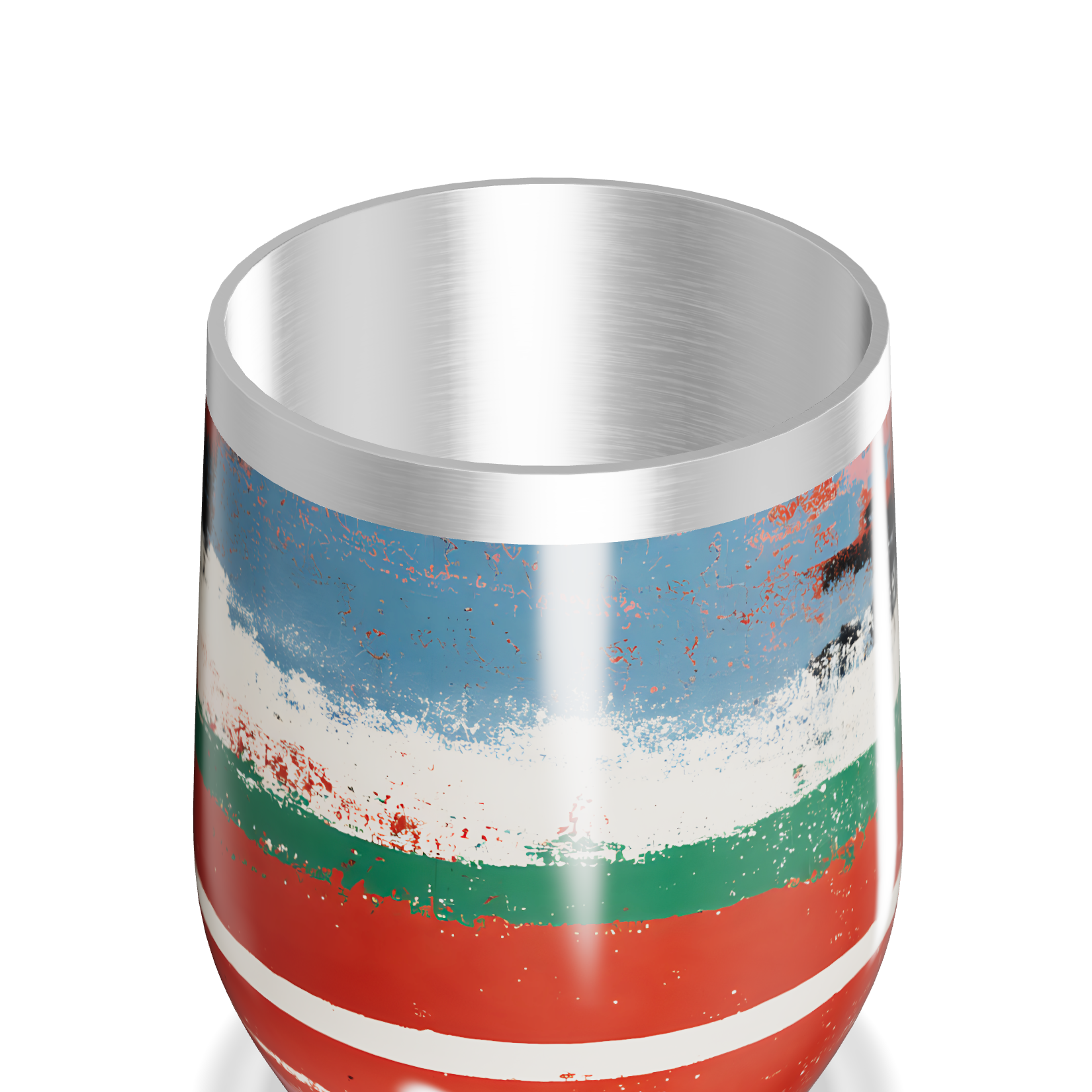 Copo Térmico Slim - Listras Coloridas Vintage