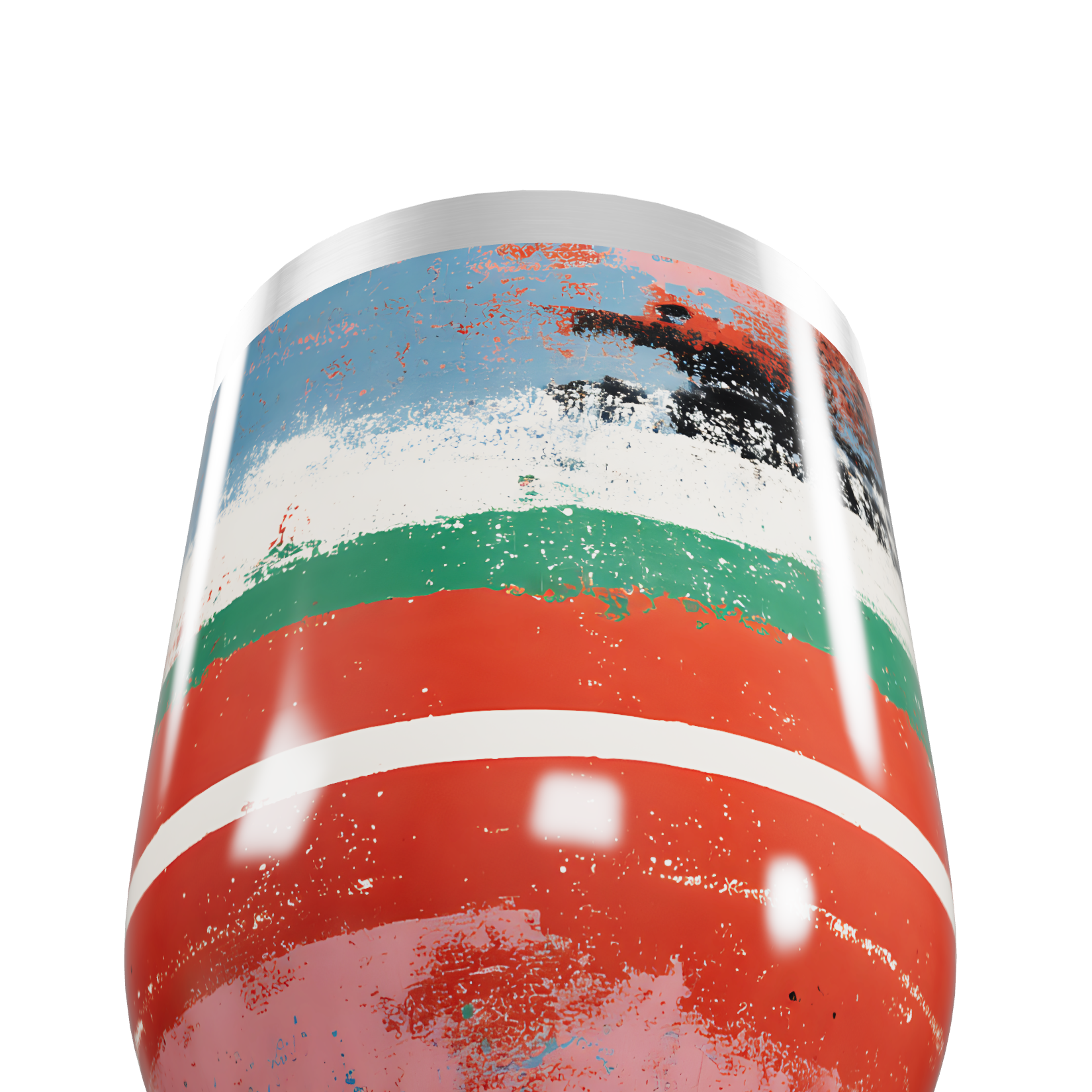 Copo Térmico Slim - Listras Coloridas Vintage