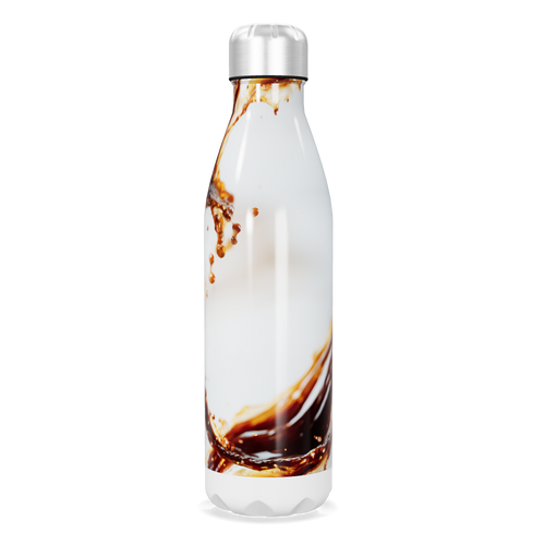 Garrafa Inox - Estampa Café Branca
