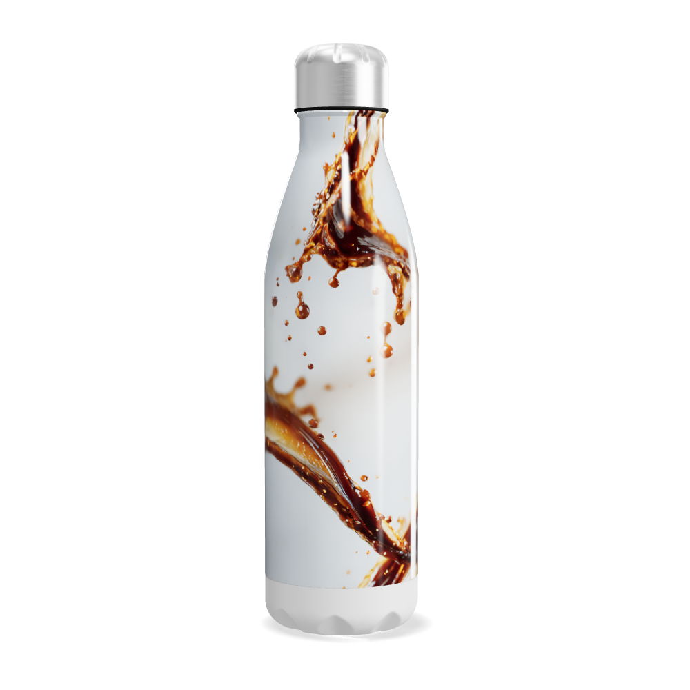Garrafa Inox - Estampa Café Branca