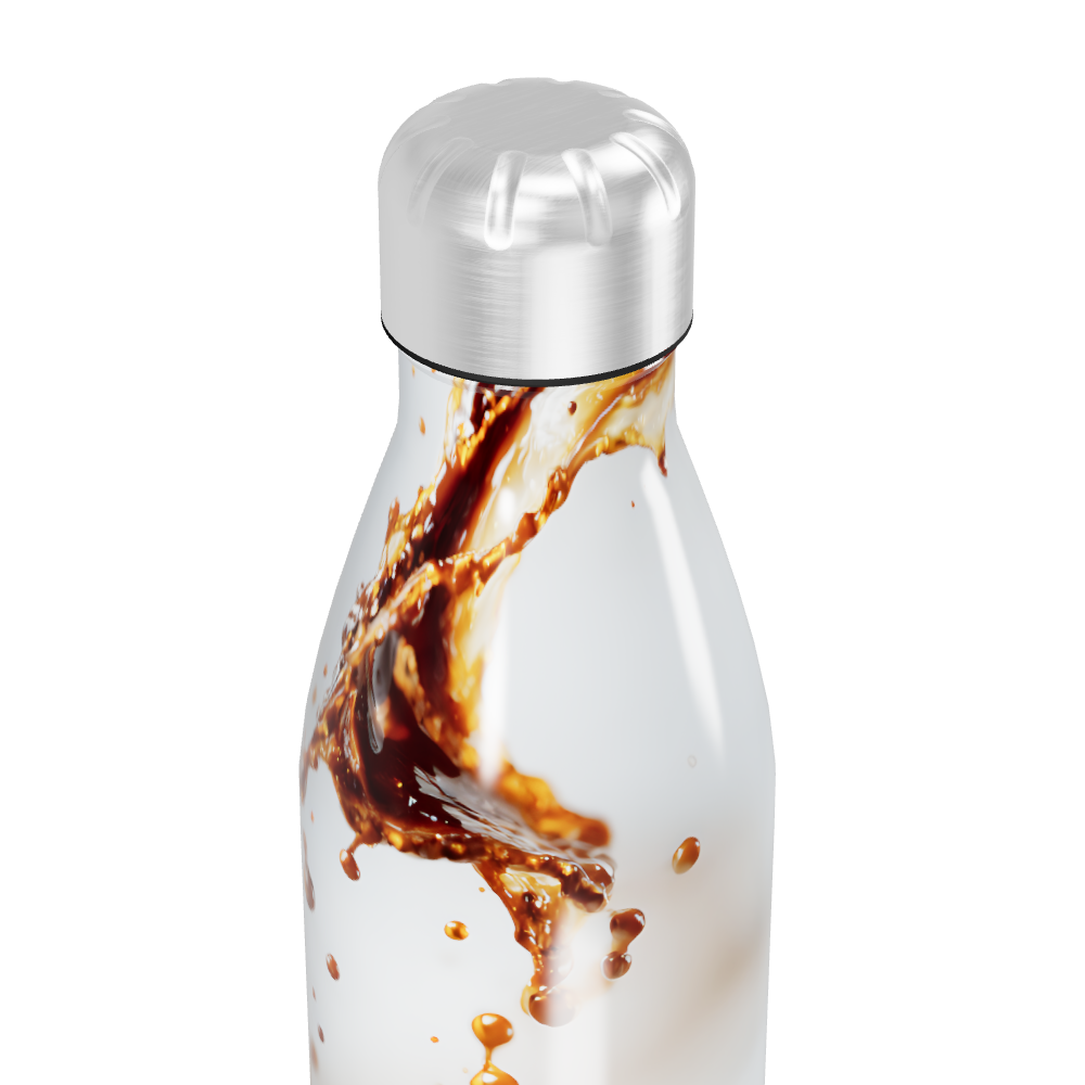 Garrafa Inox - Estampa Café Branca