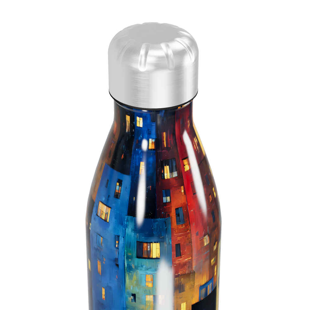 Garrafa Inox - Estampa Urbana Colorida