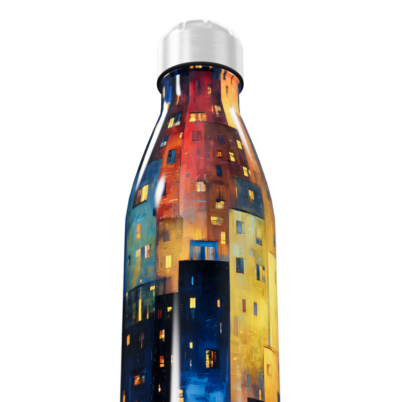 Garrafa Inox - Estampa Urbana Colorida