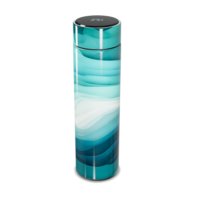 Garrafa Térmica Touch - Design Ondas Azul