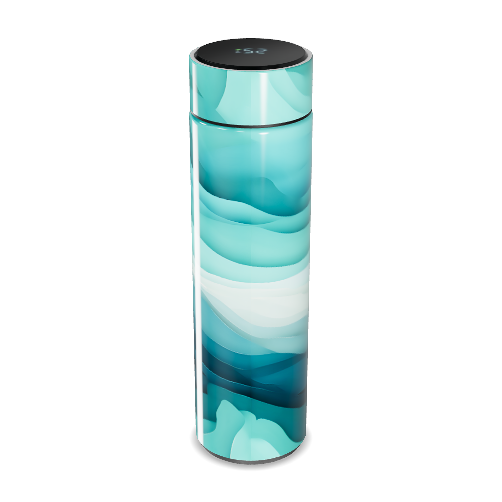 Garrafa Térmica Touch - Design Ondas Azul