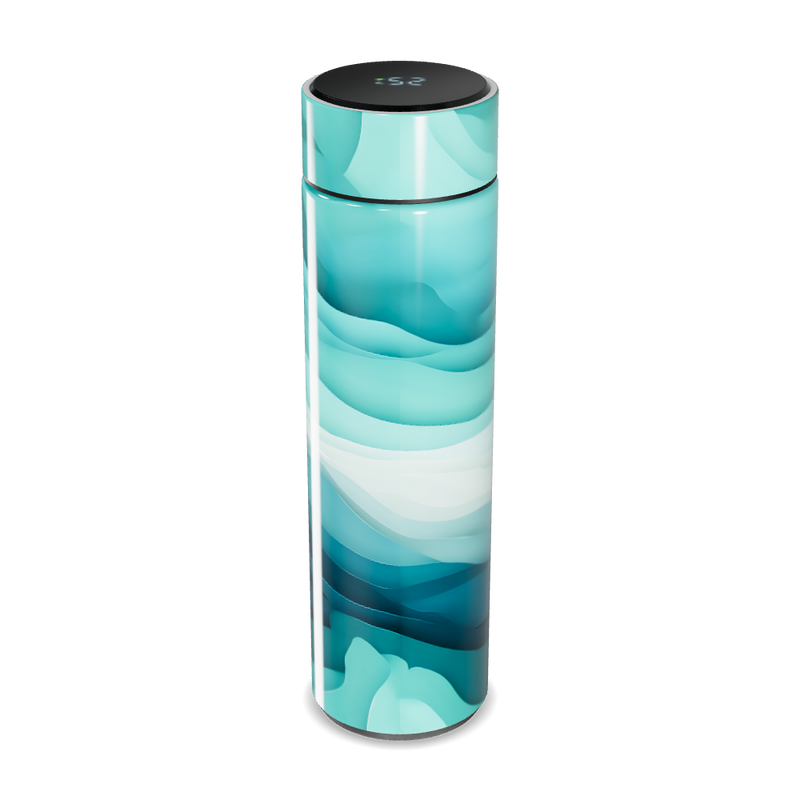 Garrafa Térmica Touch - Design Ondas Azul