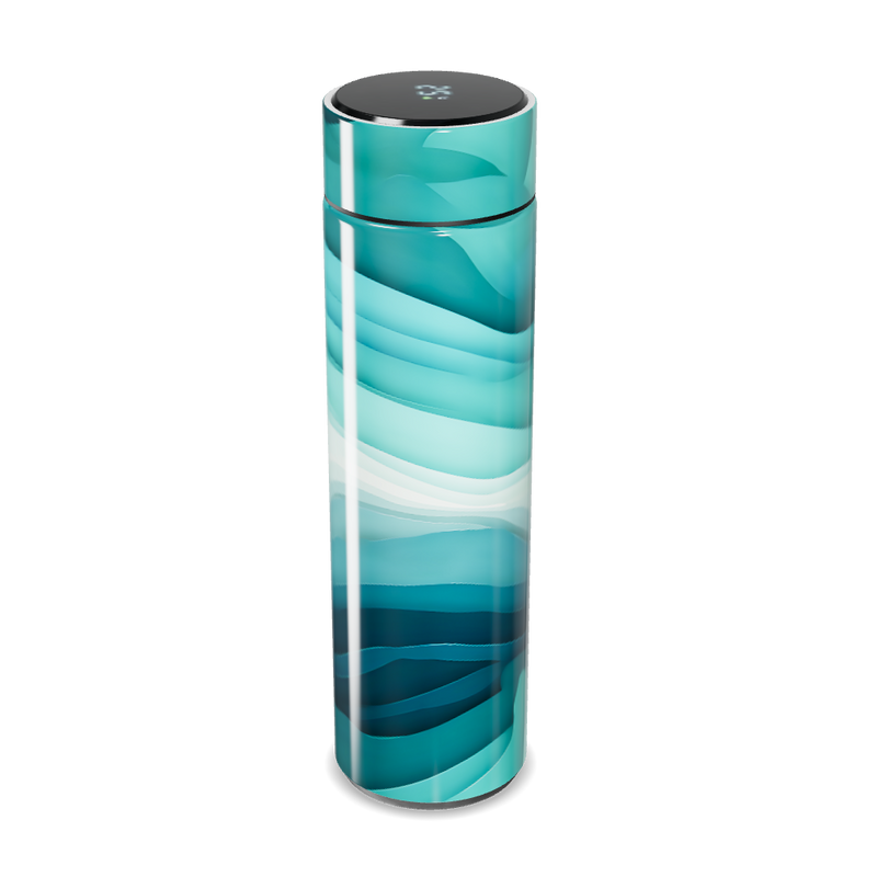 Garrafa Térmica Touch - Design Ondas Azul