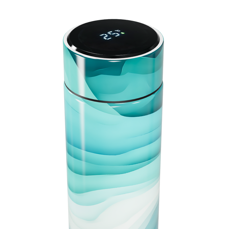 Garrafa Térmica Touch - Design Ondas Azul