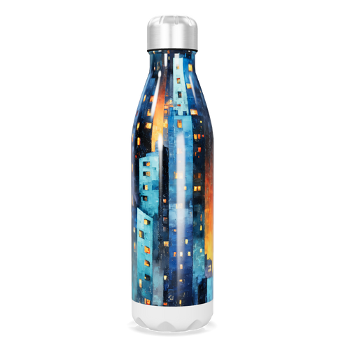 Garrafa Inox - Estampa Noturna Urbana