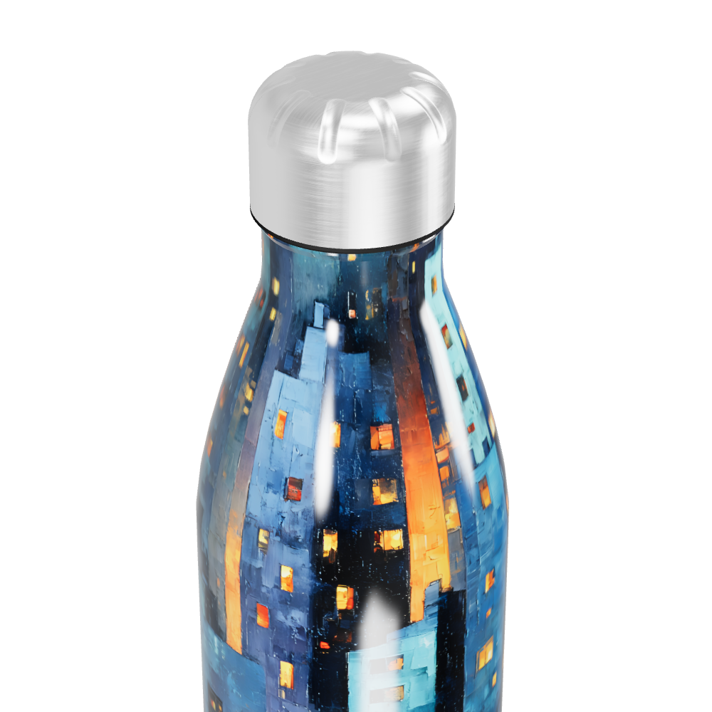 Garrafa Inox - Estampa Noturna Urbana