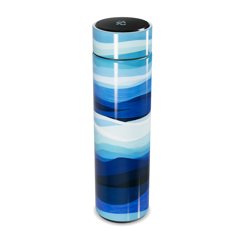 Garrafa Térmica Touch - Azul Listrada Digital