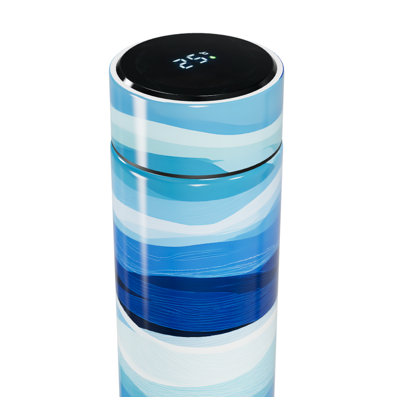 Garrafa Térmica Touch - Azul Listrada Digital