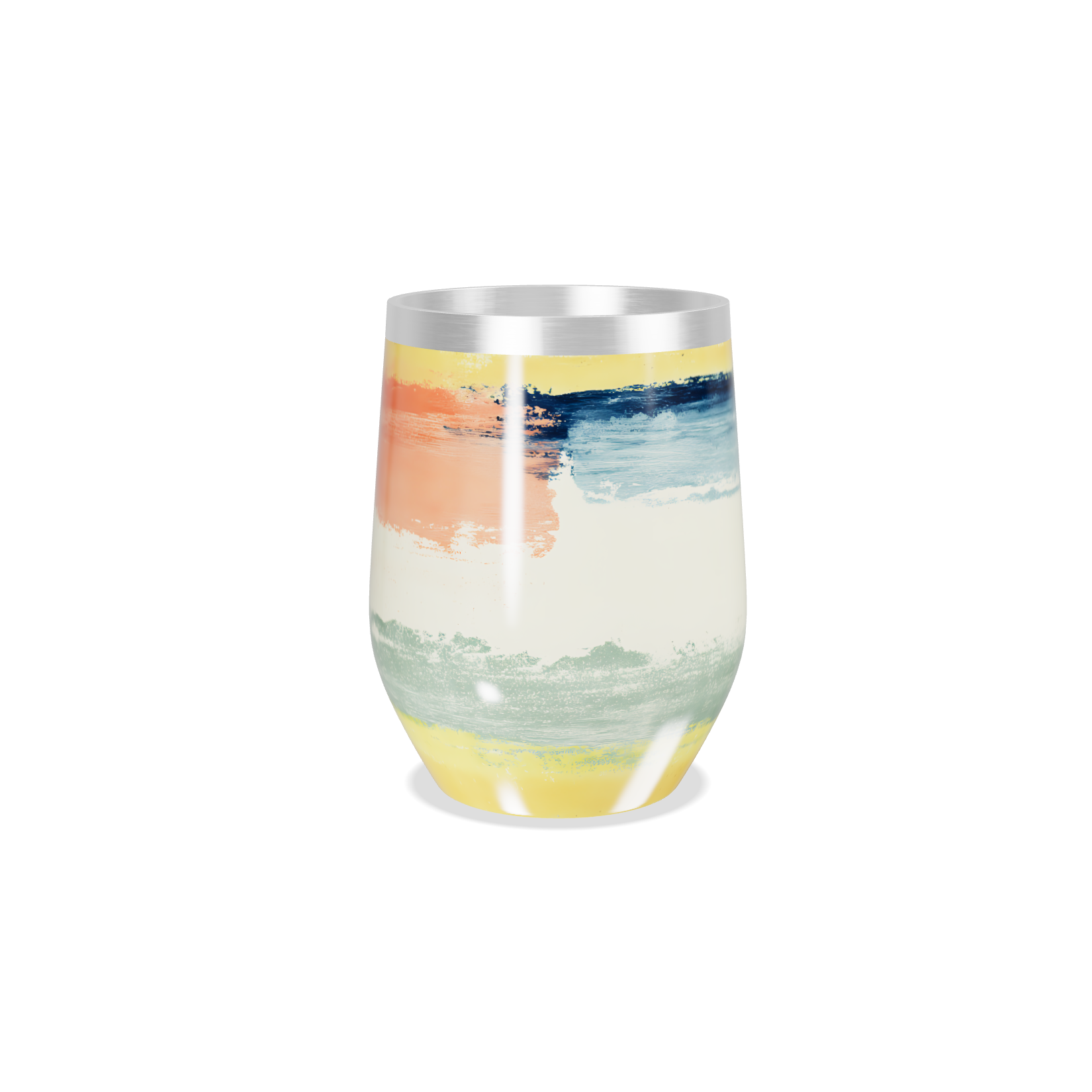 Copo Térmico Slim - Listras Coloridas Aço Inox