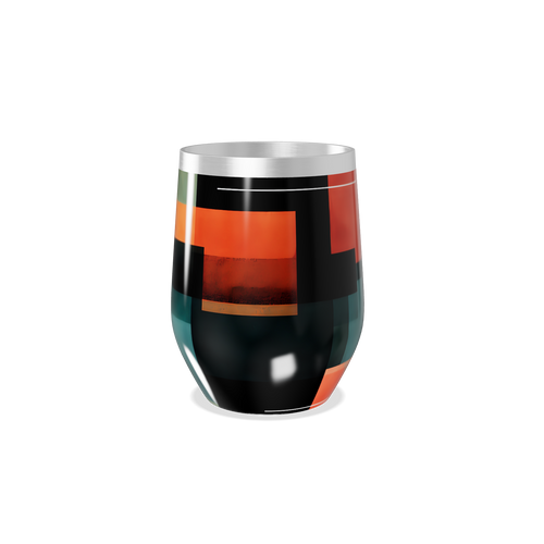 Copo Térmico Slim - Estampa Geométrica Colorida