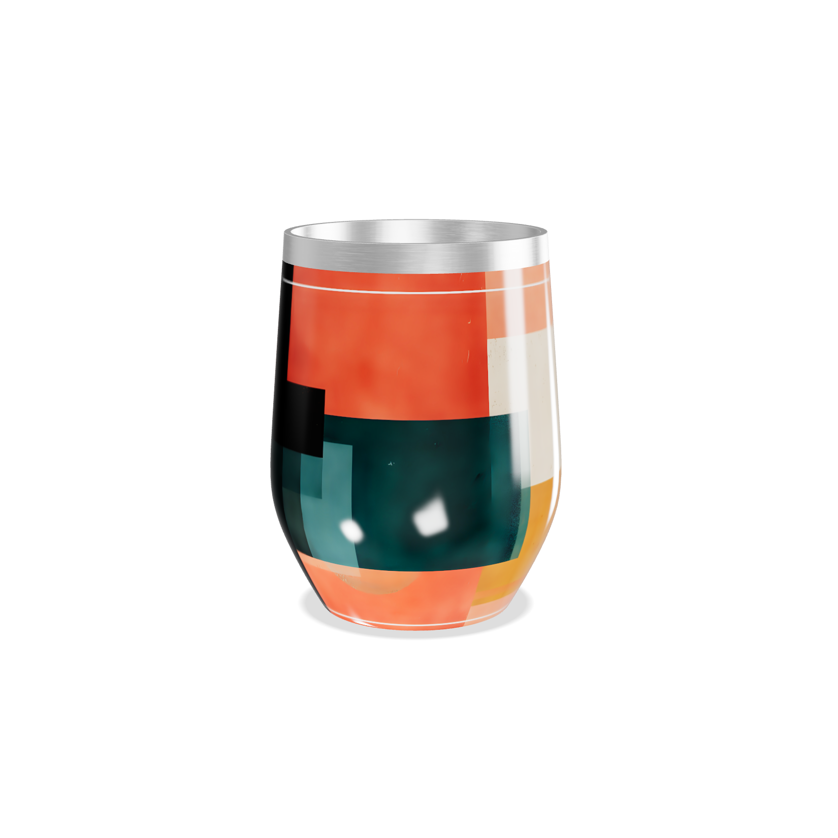 Copo Térmico Slim - Estampa Geométrica Colorida