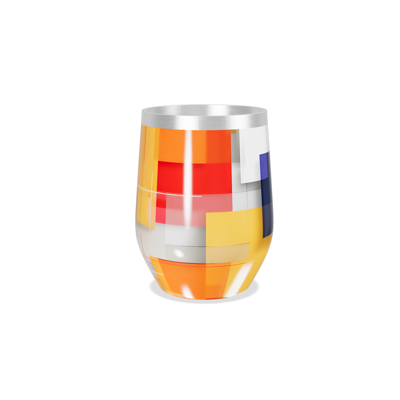 Copo Térmico Slim - Estampa Geométrica Colorida