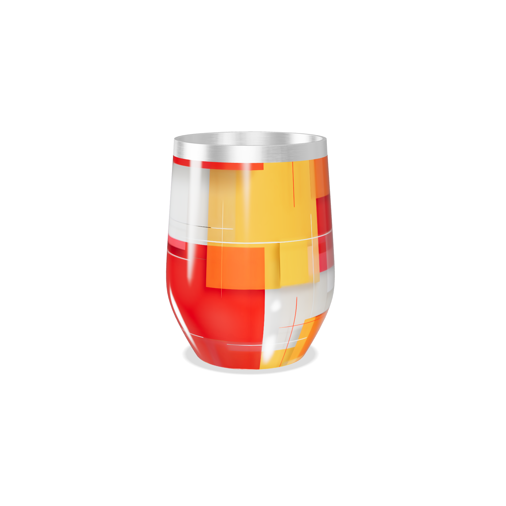 Copo Térmico Slim - Estampa Geométrica Colorida