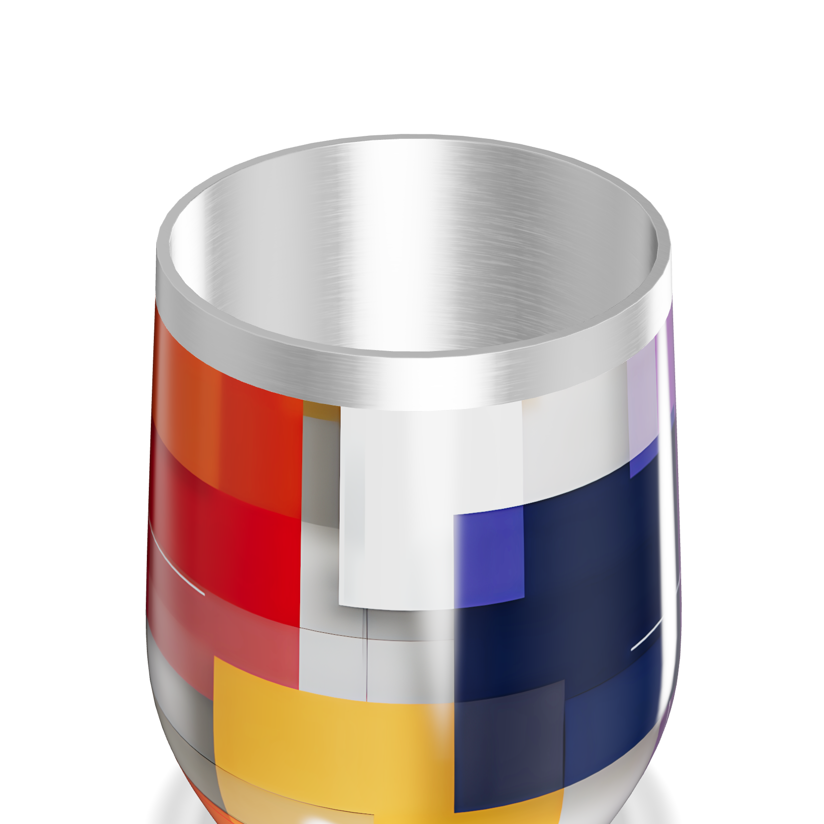 Copo Térmico Slim - Estampa Geométrica Colorida