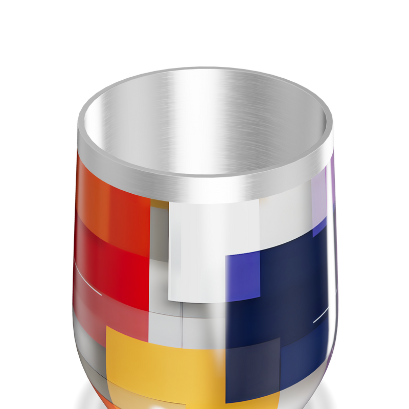 Copo Térmico Slim - Estampa Geométrica Colorida