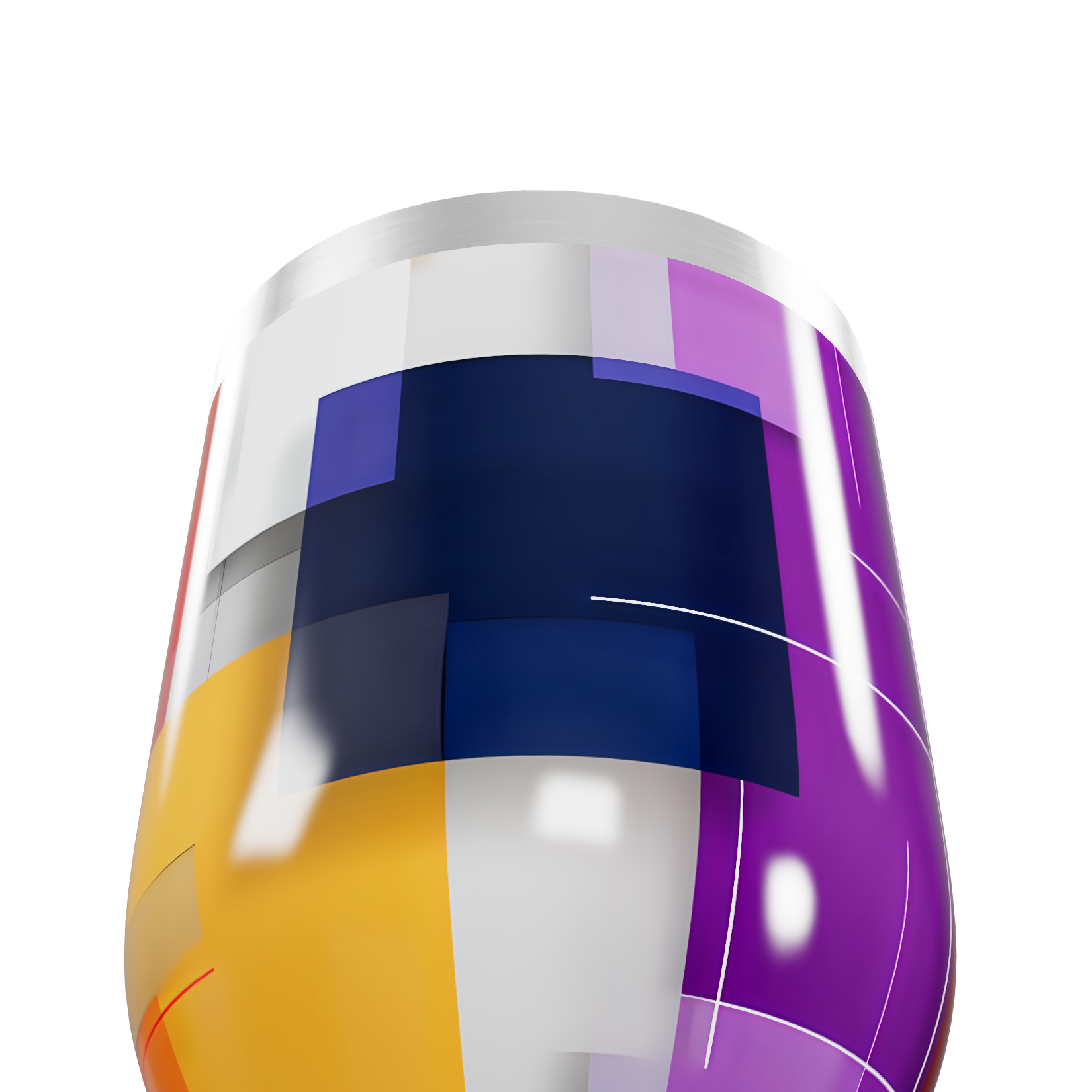 Copo Térmico Slim - Estampa Geométrica Colorida