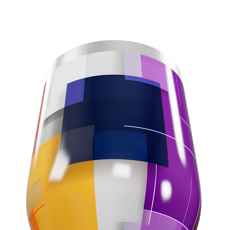 Copo Térmico Slim - Estampa Geométrica Colorida