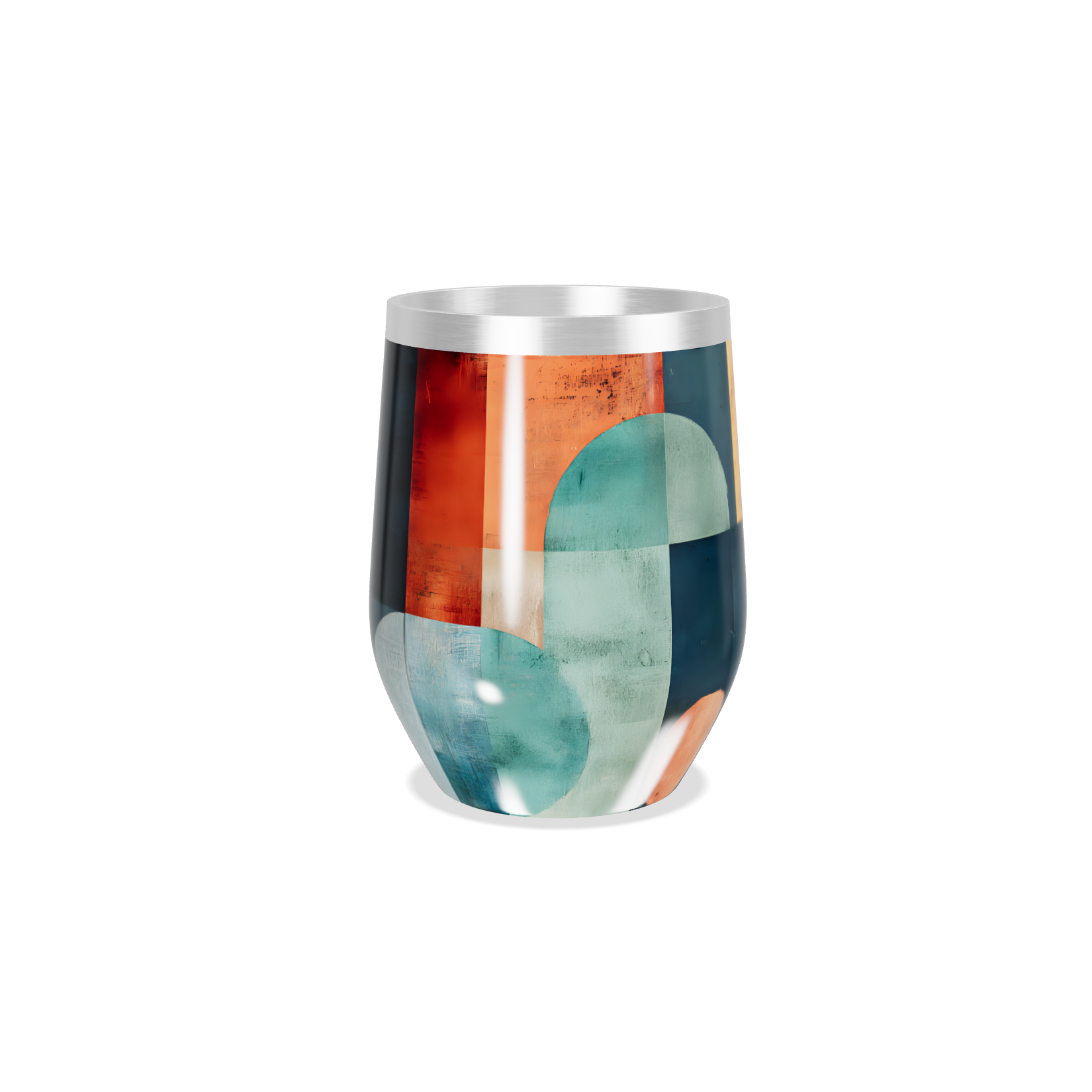 Copo Térmico Slim - Estampado Geométrico Colorido