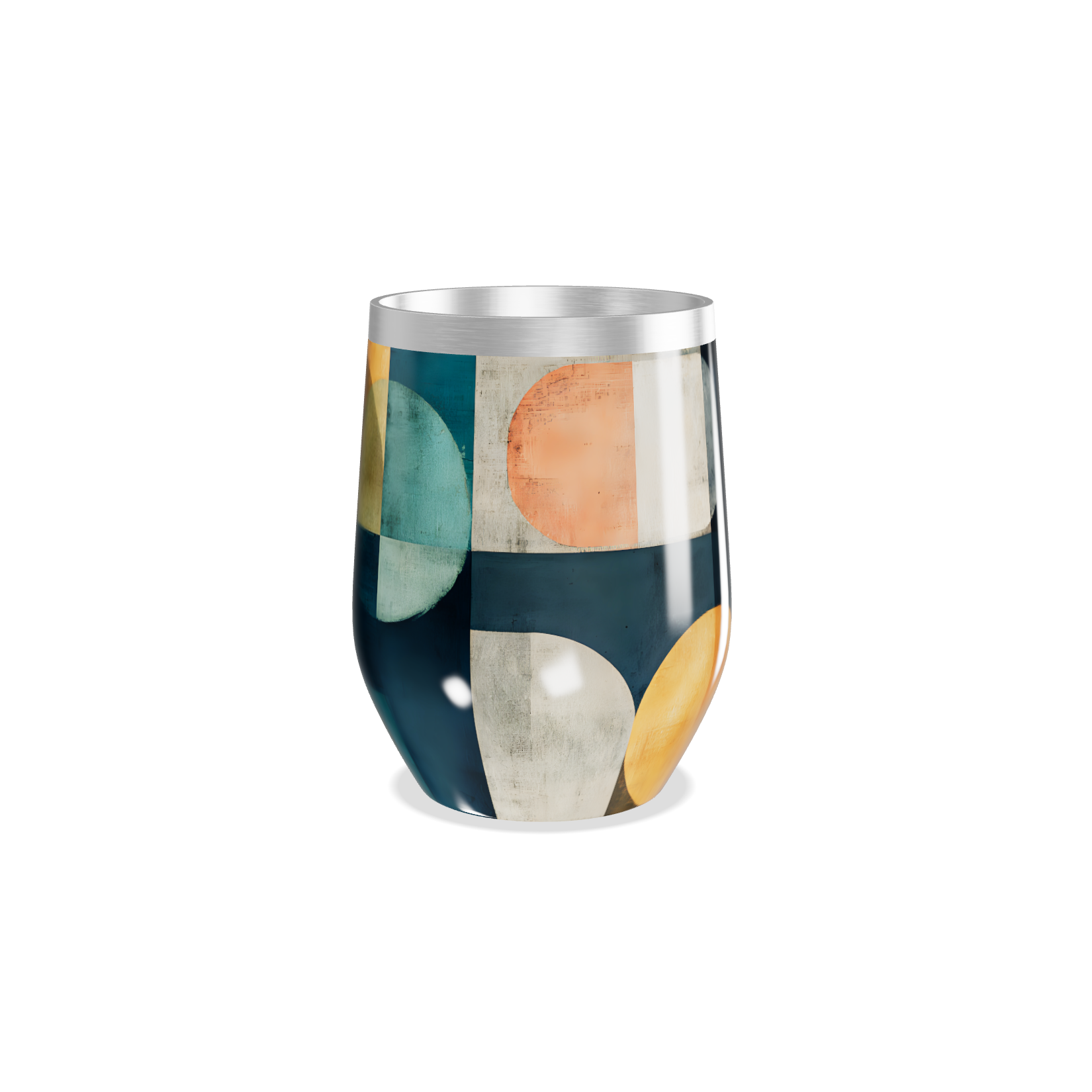 Copo Térmico Slim - Estampado Geométrico Colorido