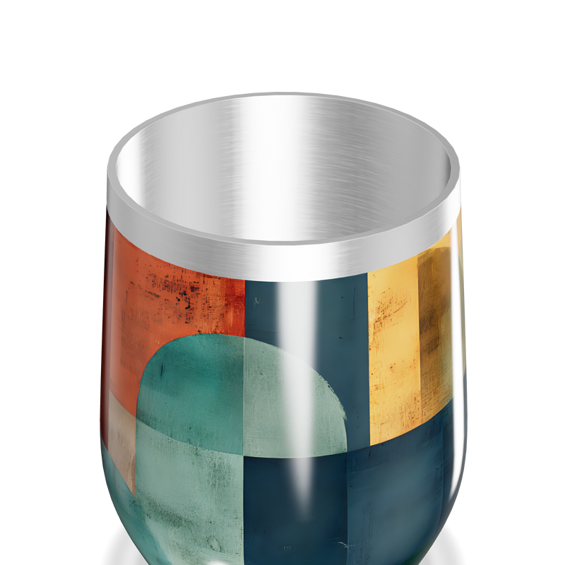 Copo Térmico Slim - Estampado Geométrico Colorido