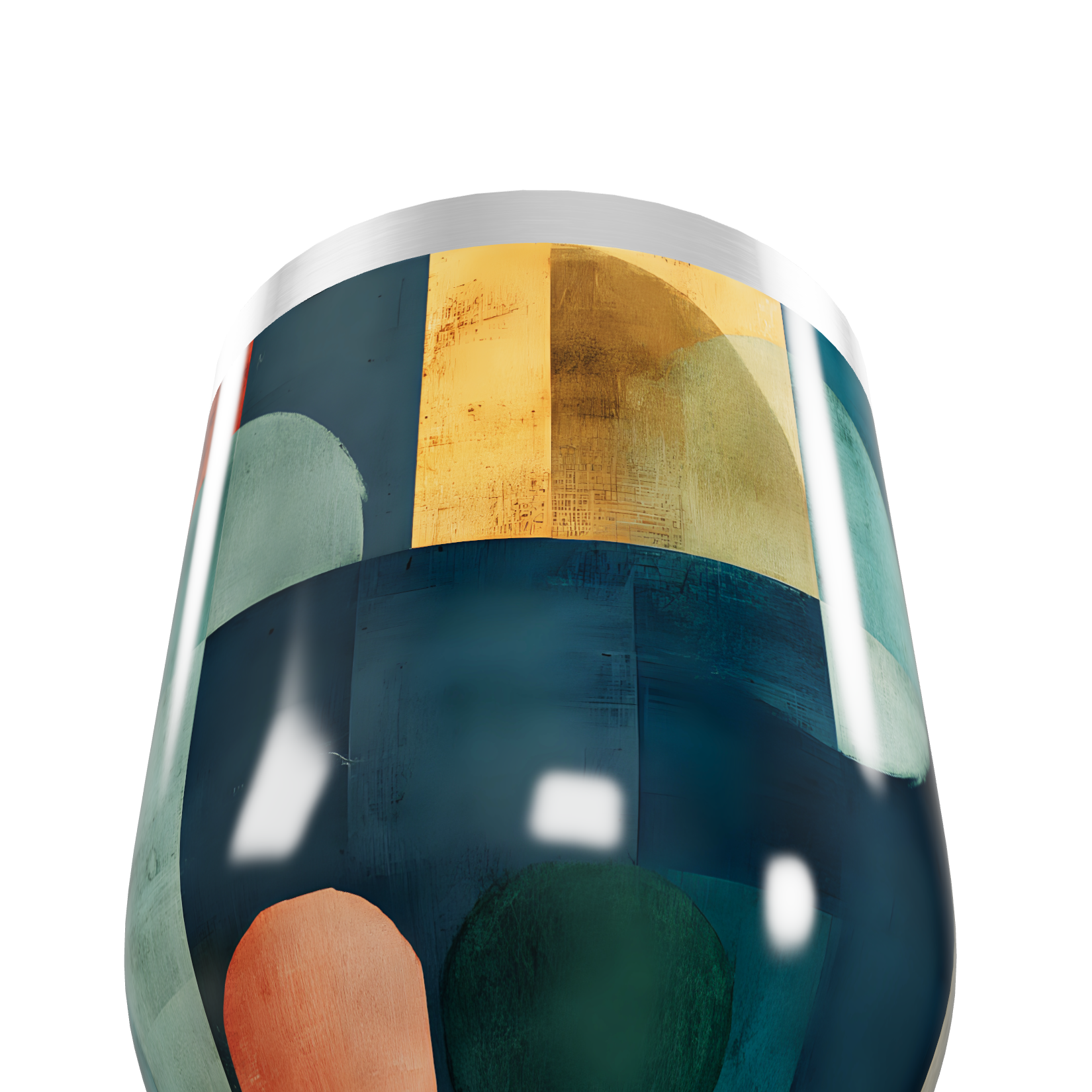 Copo Térmico Slim - Estampado Geométrico Colorido