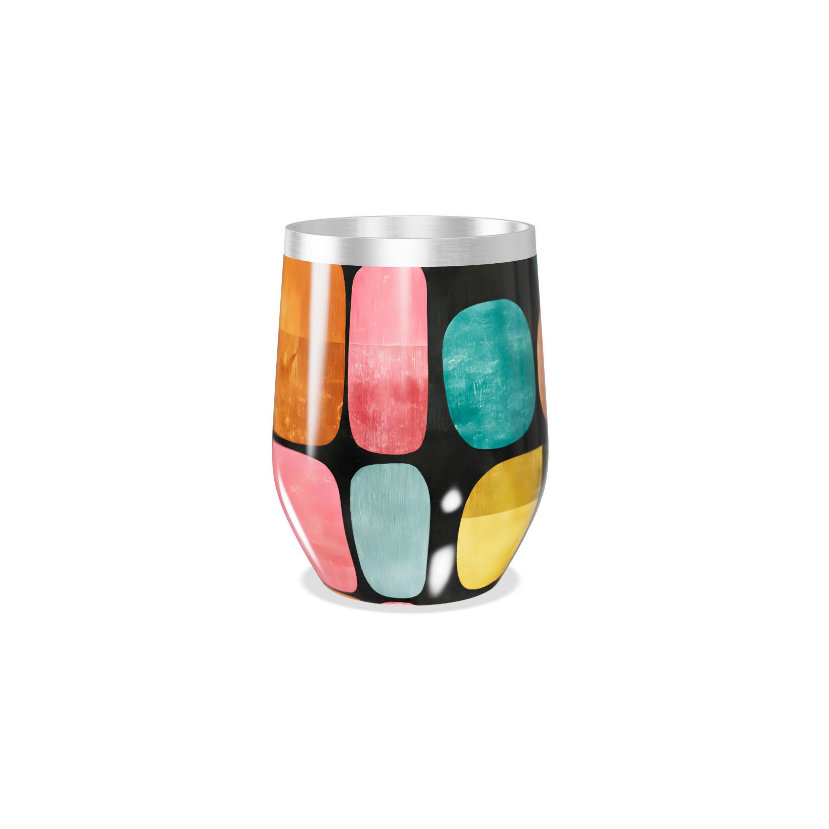 Copo Térmico Slim - Colorido com Estampa Geométrica