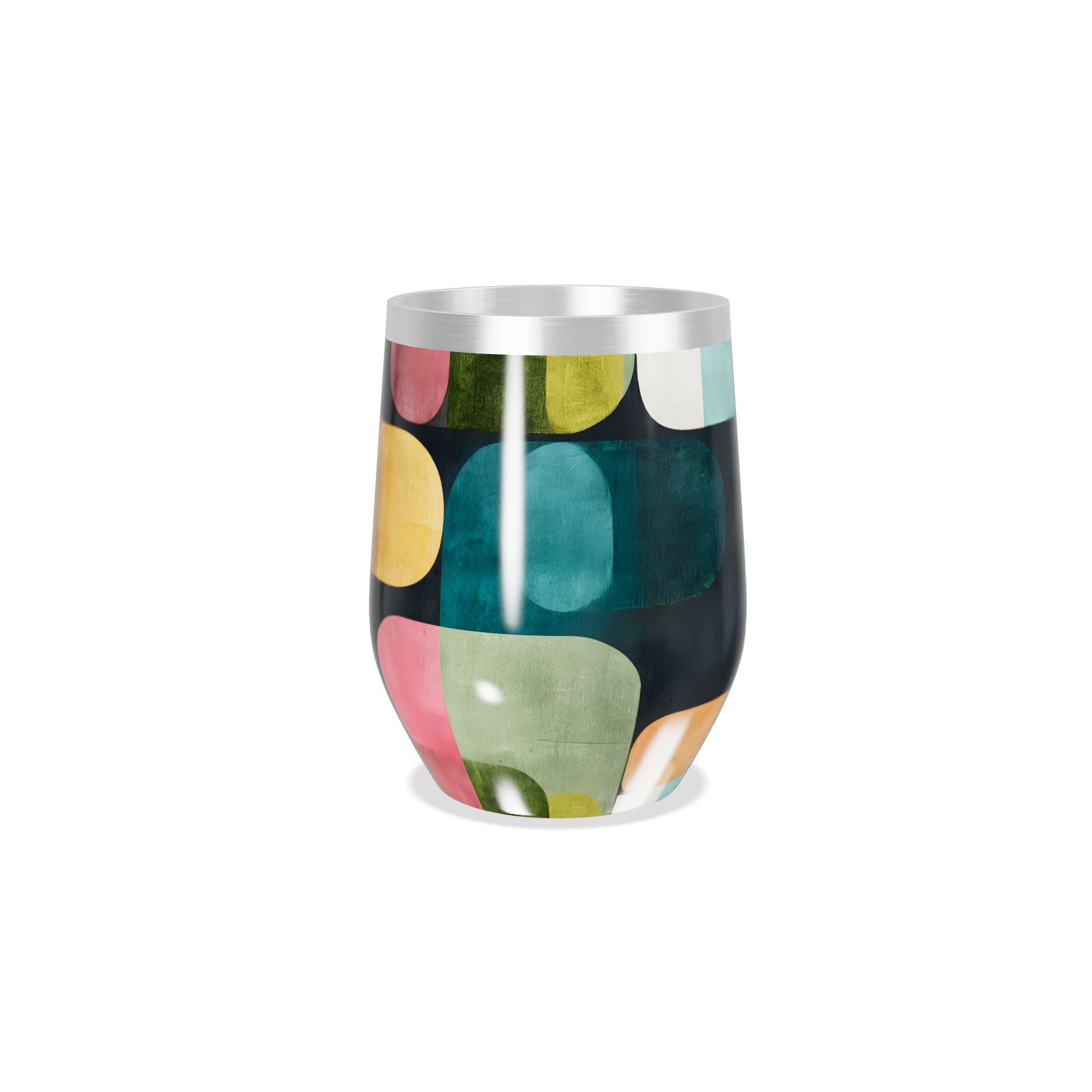 Copo Térmico Slim - Estampado Multicor Aço