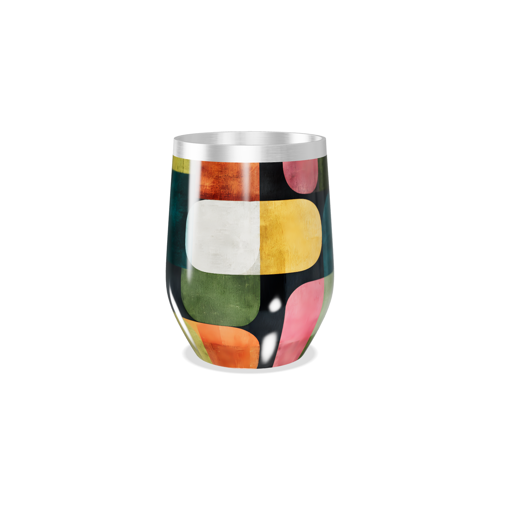 Copo Térmico Slim - Estampado Multicor Aço