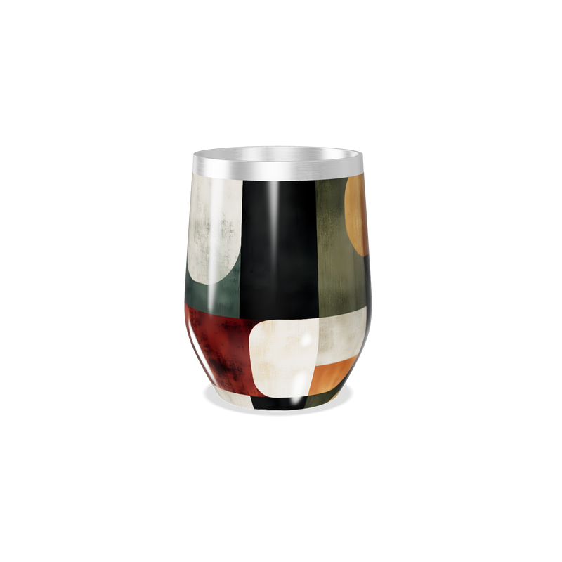 Copo Térmico Slim - Design Geométrico Colorido