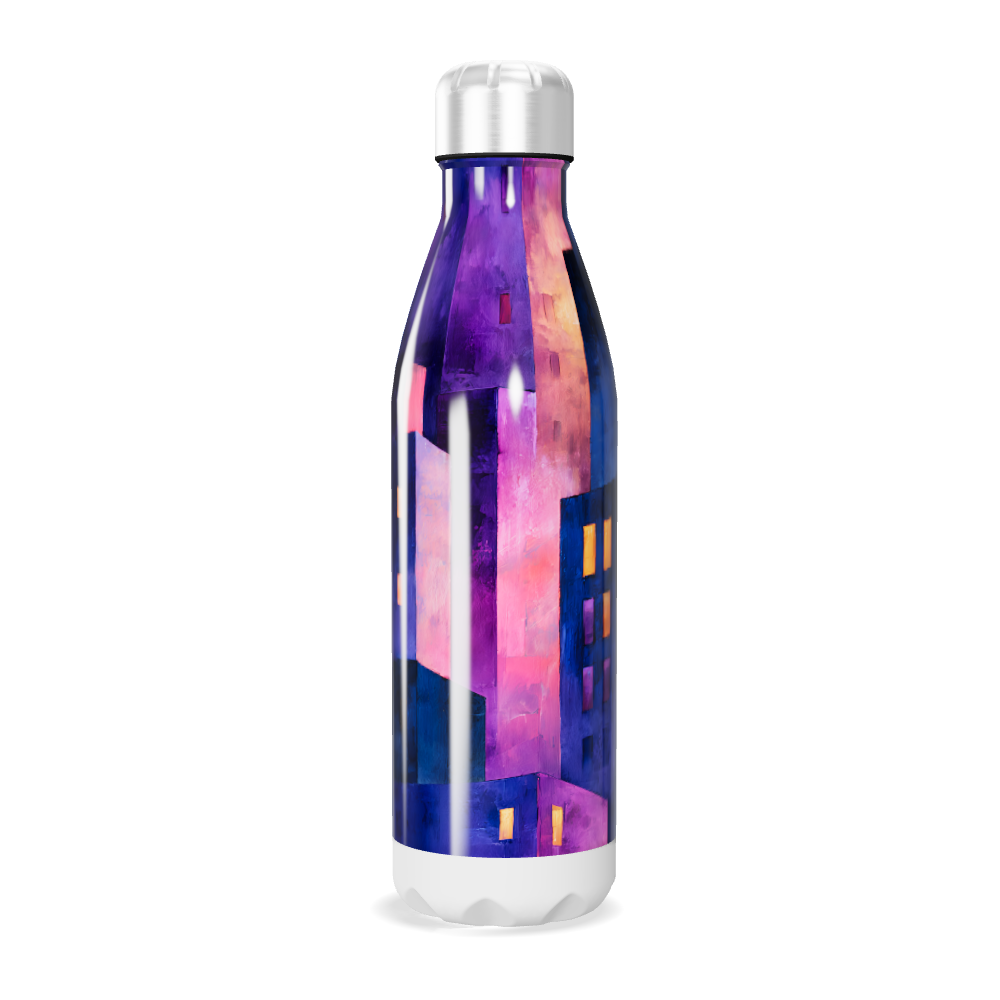 Garrafa Inox - Estampa Abstrata Azul