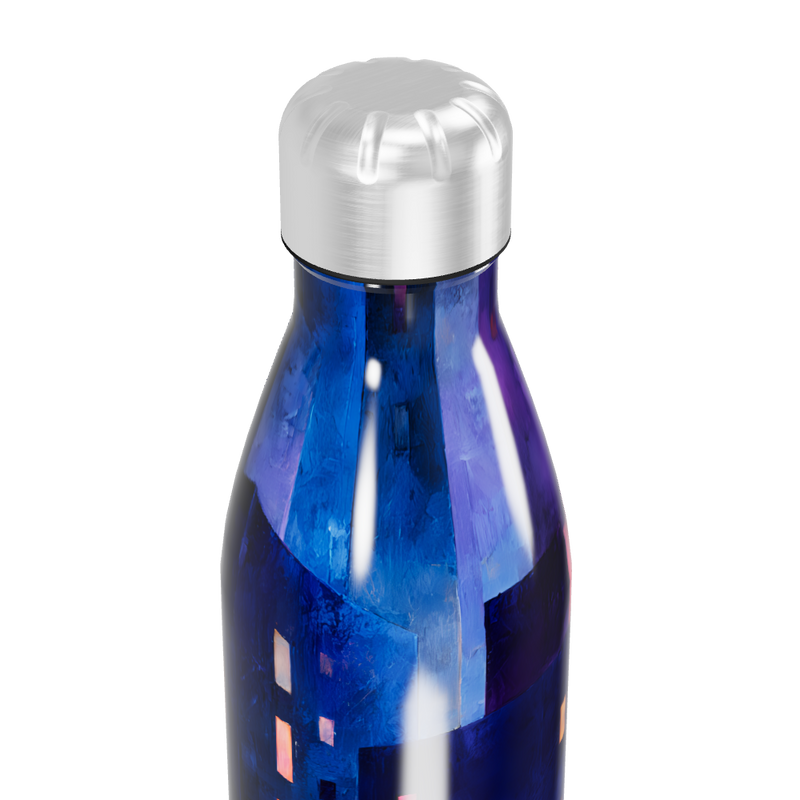 Garrafa Inox - Estampa Abstrata Azul