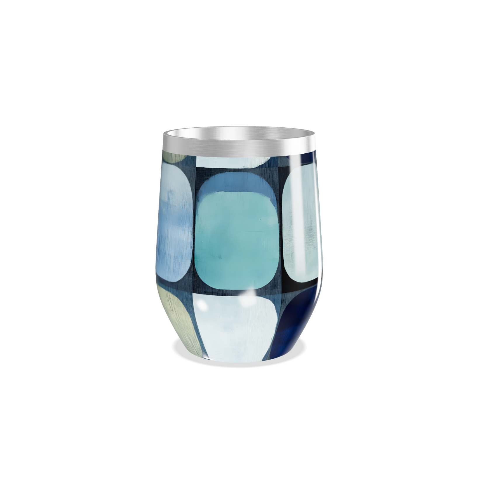 Copo Térmico Slim - Estampado Azul Aço