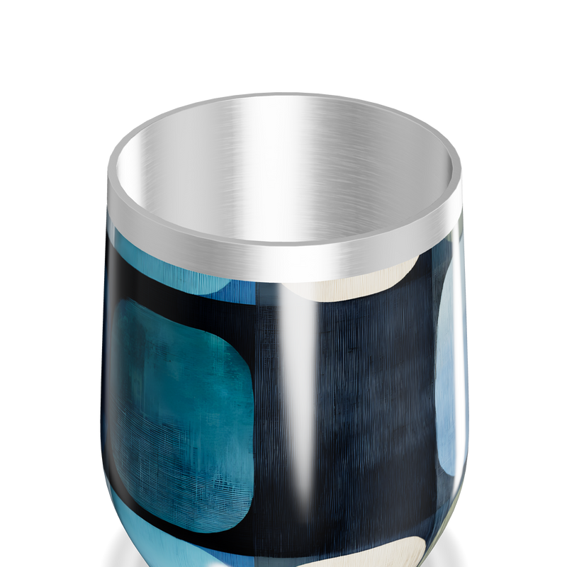 Copo Térmico Slim - Estampado Azul Aço