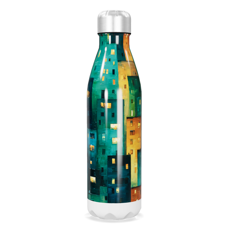 Garrafa Inox - Estampa Colorida Urbana