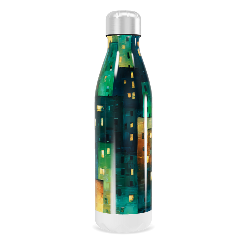 Garrafa Inox - Estampa Colorida Urbana