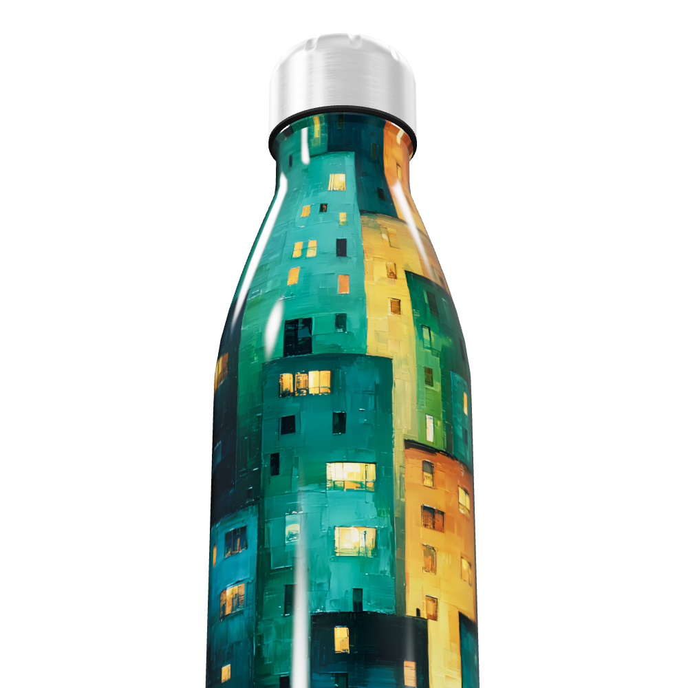 Garrafa Inox - Estampa Colorida Urbana