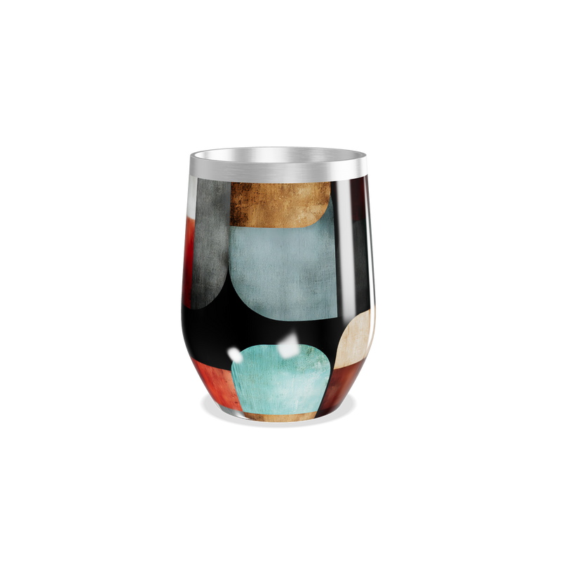 Copo Térmico Slim - Colorido Geométrico Inox